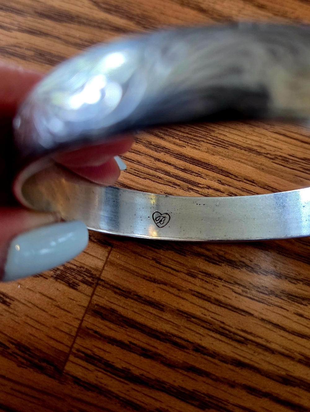 BRIGHTON Vintage Silver Etched Bangle Bracelet - Picture 3 of 5
